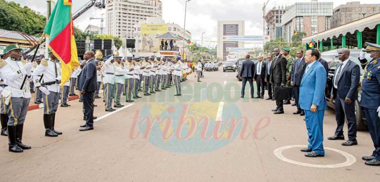 President Paul Biya last Saturday at the 20th May Boulevard in downtown Yaounde chaired a colourful military and civilian march past for festivities marking the country’s Unitary State.