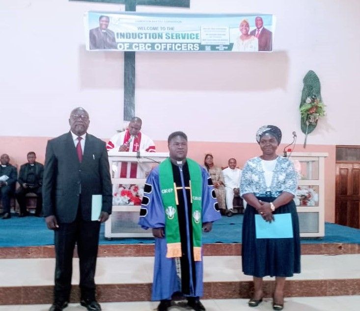 New CBC leadership from left to right: Kongor John Kwa, CBC Chairperson, Rev. Dr. Teke John Ekema, CBC Executive President and Mrs. Sofa Caroline, CBC Vice Chairperson.