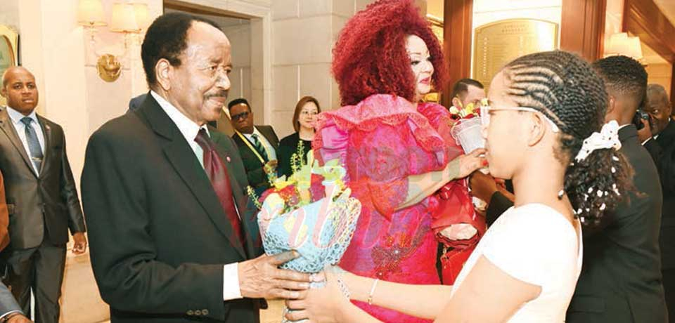 La diaspora camerounaise est heureuse de retrouver le président Paul Biya et la première dame, Chantal Biya.