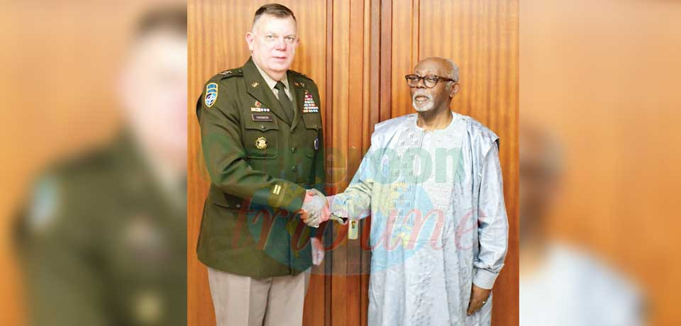 Minister Mbella Mbella and the US Major General reaffirmed their commitment to reinforcing security.