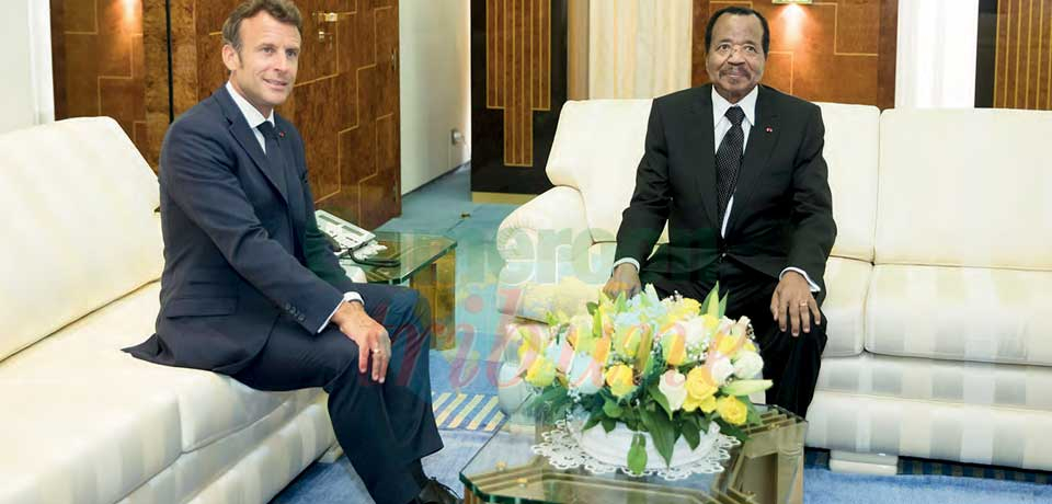 Presidents Paul Biya and Emmanuel Macron met yesterday July 26, 2022 at Unity Palace in a tête-à-tête and discussed a wide-range of issues touching the future of the two friendly countries.