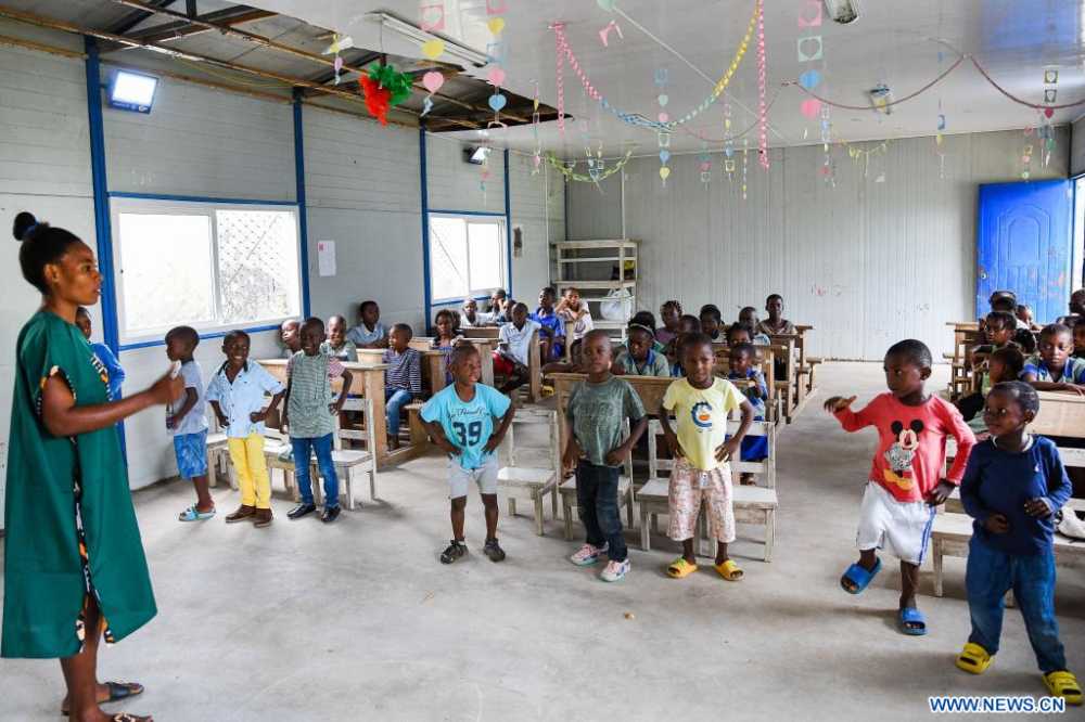 Ndoumale today boasts its first school, thanks to China-Cameroon cooperation (Photo courtesy Xinhua).