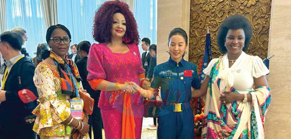 During her stay in Beijing, Chantal Biya attended a conference on the importance of empowering women as a development tool.