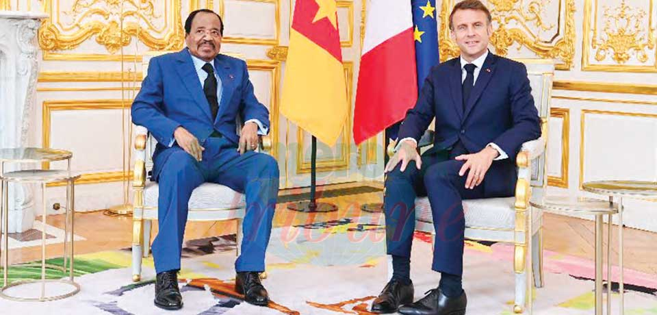 Biya-Macron : High-level Talks At Élysée Palace