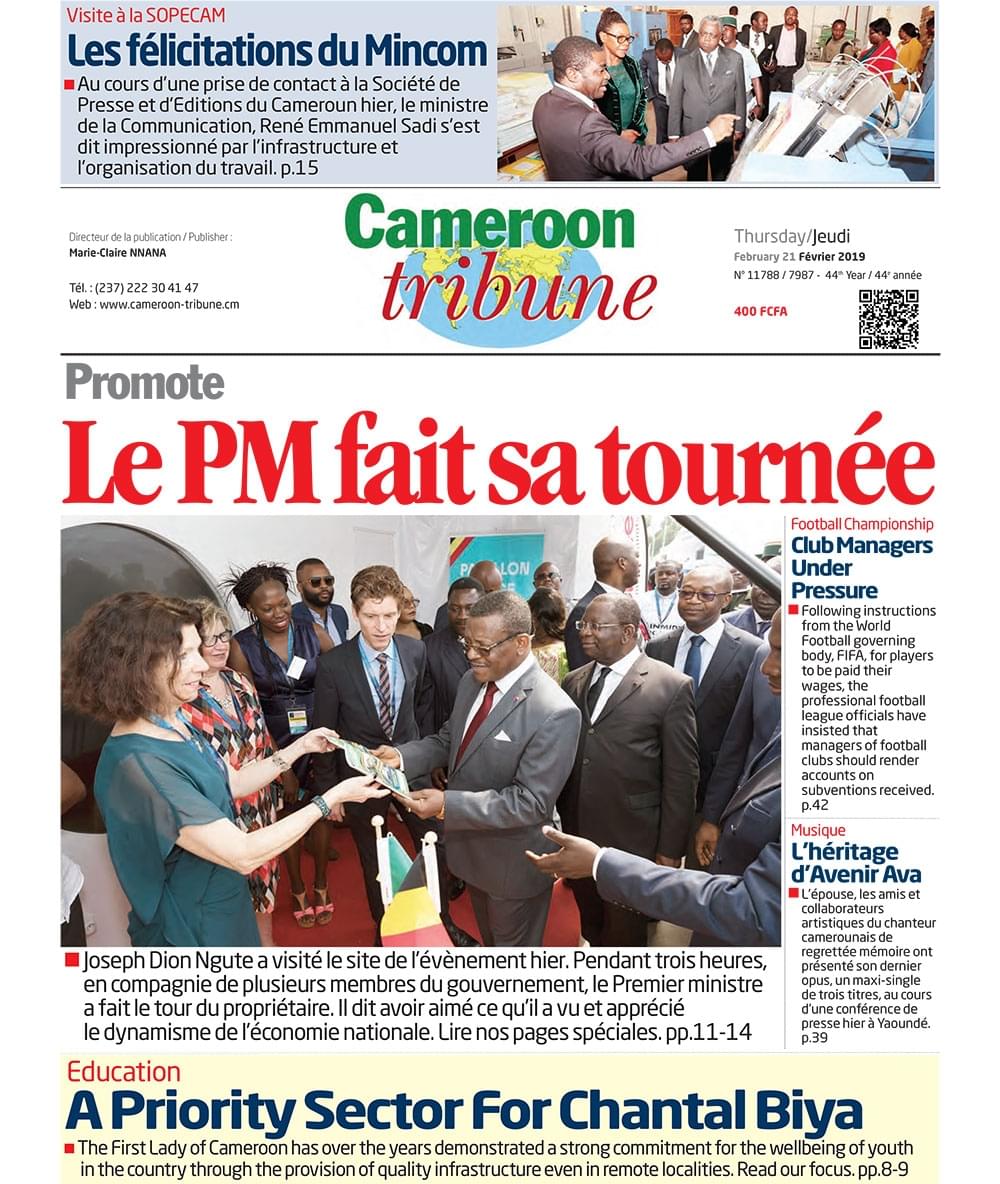 CameroonTribune Actualités au cameroun,Breaking News Cameroon